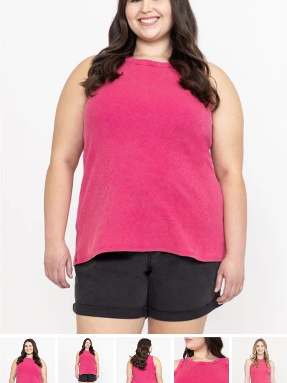 ✨3/$30✨ Warehouse One Ribbed Tank Top | Hot Pink | Size M | Good Condition